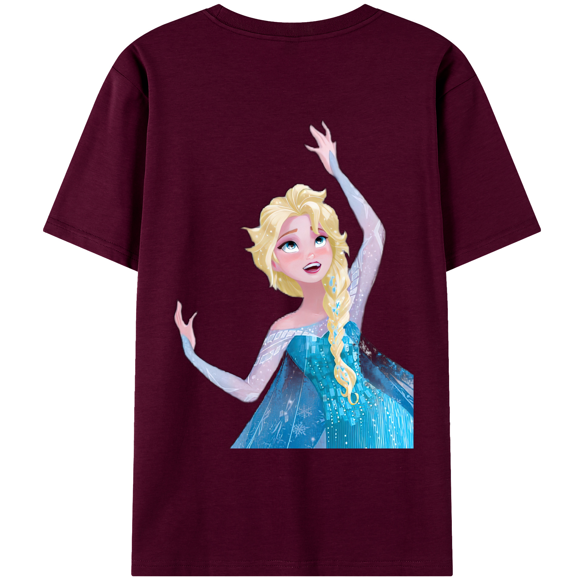 （画像用） アナと雪の女王 アンナ エルサ Frozen Anna Elsa レディース半袖Tシャツ(バックプリント)